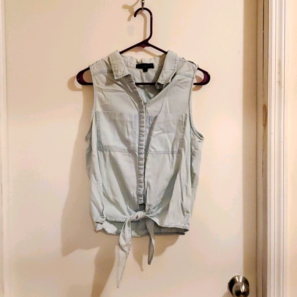 100% Cotton Blue button-down top